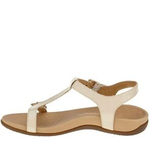 Vionic Cream Comfort Sandals with Ergonomic Footbed